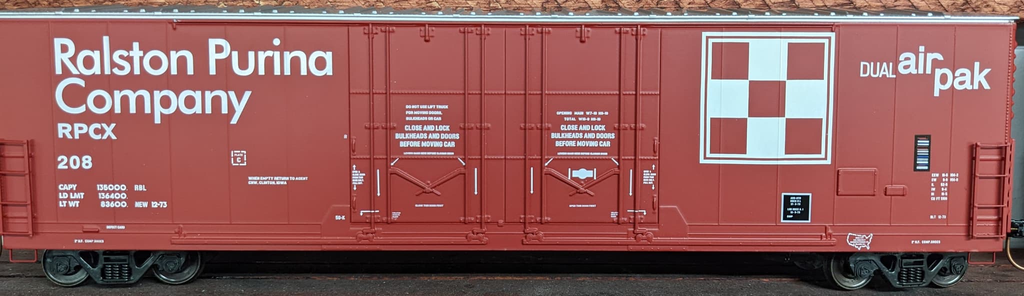 RPCX 208 Insulated Box Car by S Scale America.